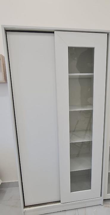 paltar şkaf: Ağ rəngdə sürgülü qapılı şkaf - Minimalist dizayn, həm ev, həm də — 1
