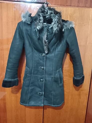 Дубленки: Дубленка, Короткая модель, С капюшоном, M — 7