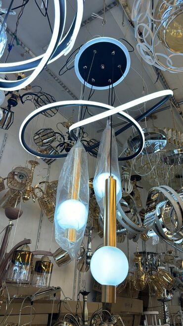 Ev saatları: Led Çılçıraq, 3 lampa, Metal