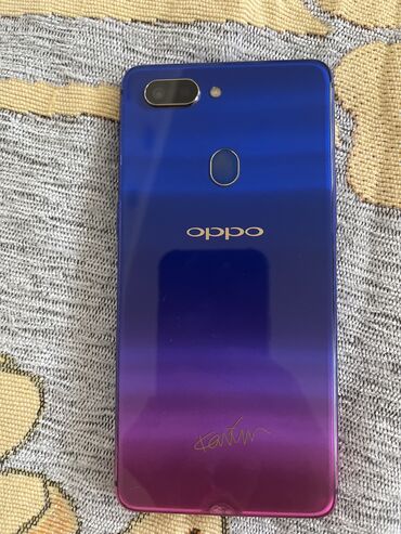 oppo reno 3 pro цена: Oppo R15, Колдонулган, 128 ГБ, түсү - Көк, 2 SIM