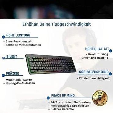Tastature: KLIM LIGHT V2 NEMACKA BEZICNA RGB TASTATURA ZA PC MAC PS4I 5 | Cene — 15