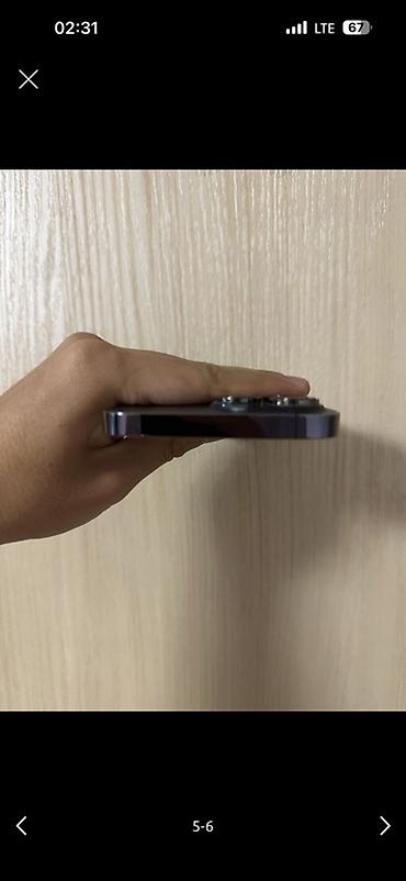 aplle wotch: IPhone 14 Pro Max, Б/у, 256 ГБ, Deep Purple, Кабель, 80 % — 5