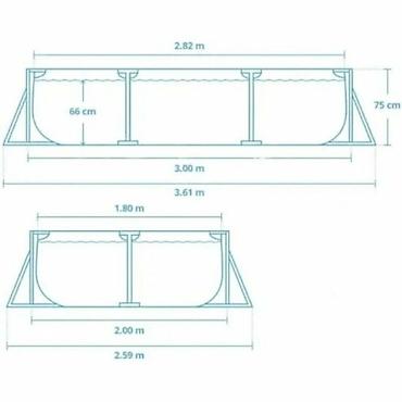 Бассейны: 75 см модель 28272 Семейный оазис прохлады за 30 минут Прямоугольный — 4