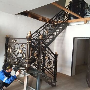 Изготовление перил: Изготовление перил Материал: Кованное железо, Наружные, Бесплатная доставка — 6