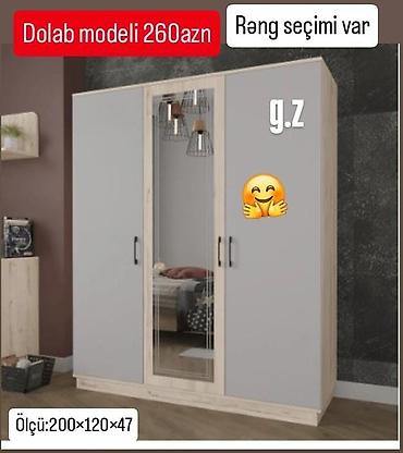 Dolablar: Dolab yeni qarderob paltar dolabı güzgülü üç qapılı — 1