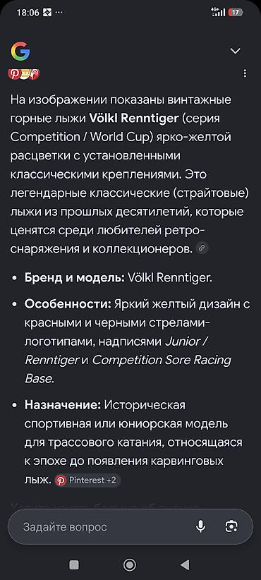 Зимний спорт: Беговые лыжи Völkl (Competition Series, Racing Base) - Тип — 3