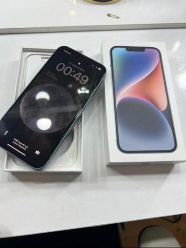 Apple iPhone: IPhone 14, Göy, Qırıq