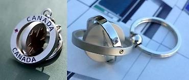 Privesci za ključeve: Kanada, Pariz - masivan, rotirajući privezak - original 2kom. cena za — 1