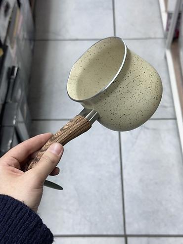 coffe lk: Ковш с длинной ручкой для приготовления и разогрева. Удобная кухонная — 1