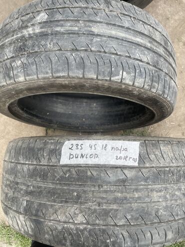 Шины: Шины 235 / 45 / R 18, Лето, Б/у, Пара, Легковые, Япония, Dunlop