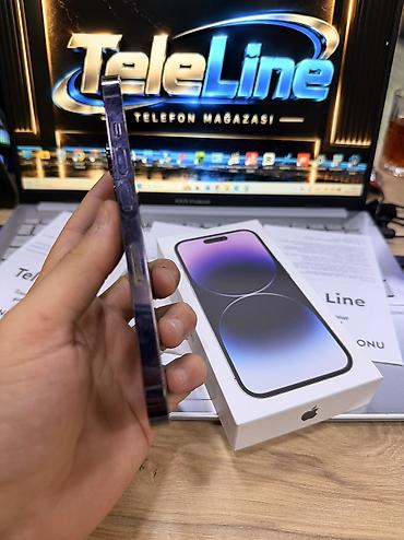 iphone iks: IPhone 14 Pro, 128 GB, Deep Purple, Zəmanət, Kredit, Simsiz şarj — 3