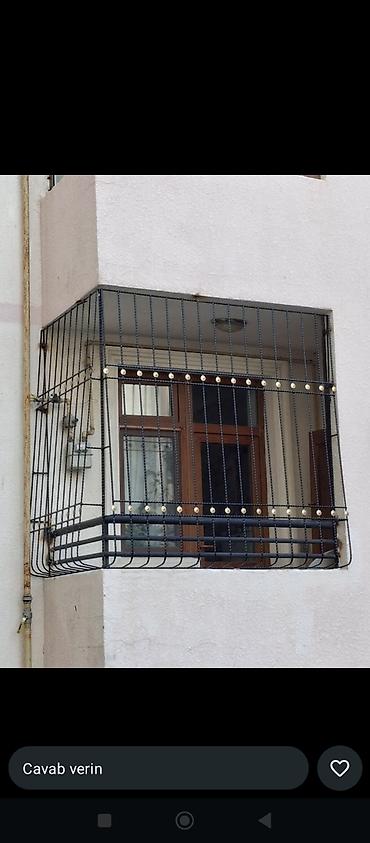 balon boya: Dəmir pəncərə/balkon barmaqlığı - Material: qalın divarlı, qaynaqla — 4