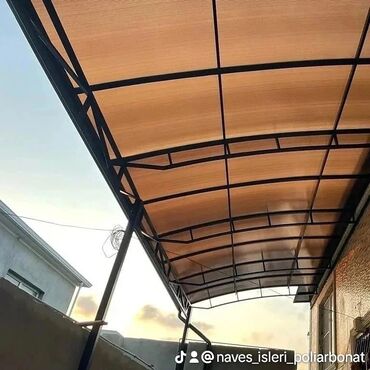 Dam işləri: Polkarbonatin satişi ve montaji 
Polikarbonat satişi 140-180m arasi — 6