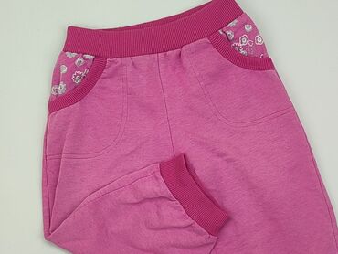 legginsy czarno rozowe: Sweatpants, 12-18 months, condition - Good
