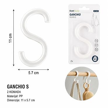 KMT 2 komada multifunkcionalnih plastičnih S kuka, velika – Kmt Style