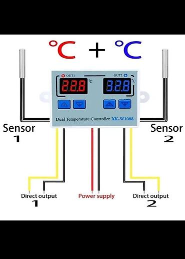 akumulator: DUPLI TERMOSTAT SA 2 DISPLEJA 220V | Termostat sa dva izlaza i dva — 1