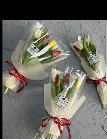 Букеты из живых цветов: Букеты из тюльпанов - Классические моно‑букеты и мини‑букеты в — 1