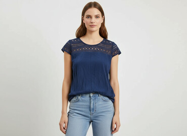 bluzki czarne plus size: Esmara, Жіноча блуза, розмір L