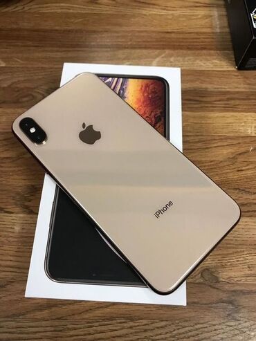 iphone xs max ikinci el qiymeti: IPhone Xs Max, 256 GB, Qızılı, Zəmanət, Simsiz şarj, Sənədlərlə