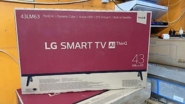 televizorlar ucuz: Yeni Televizor LG LED ekran 43" 4K (3840x2160), Ödənişli çatdırılma, Ünvandan götürmə, Rayonlara çatdırılma — 1