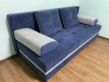 Угловой диван, цвет - Синий, Новый