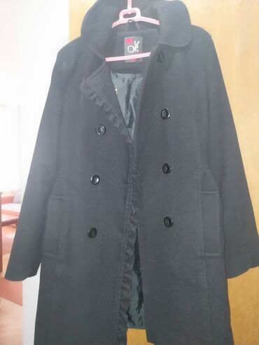 lepa jakna: Crni ženski kaput 40 veličina, nekoliko puta nošen. Potpuno očuvan