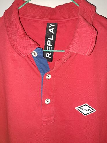 muske farmerke sa tregerima prodaja: Men's T-shirt L (EU 40), bоја - Crvena