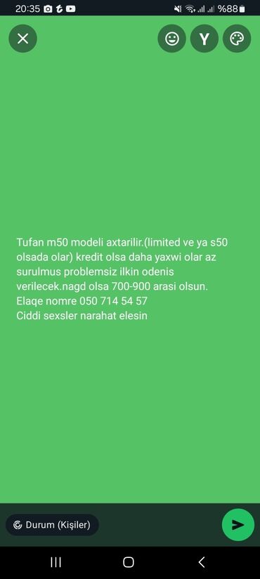 maşın pult: - TUFAN M50, 110 sm3, 1000 km