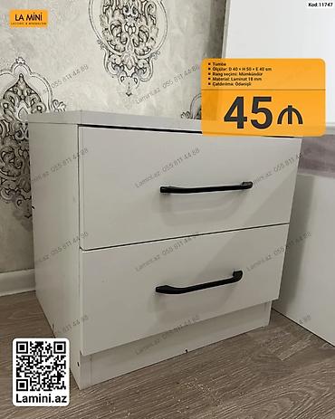 mini drel satilir: Tumba – minimalistik dizaynlı, 2 çekmecəli model - Ölçülər: Dərinlik — 1