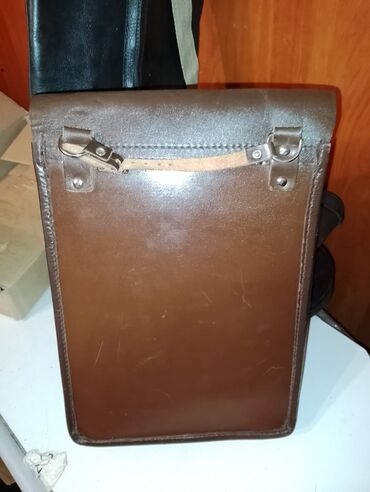 Портфели: Портфель‑органайзер советского образца (кожа/кожзам, коричневый) — 2