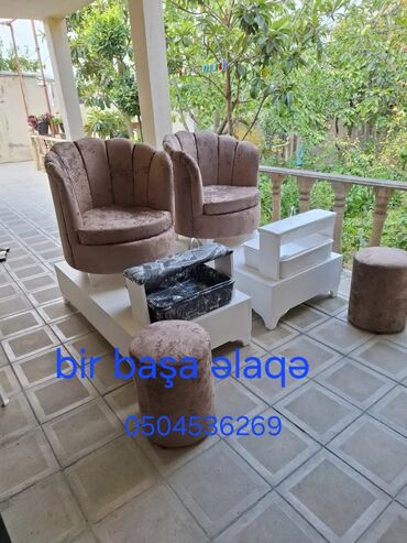 Salon, tibbi mebel dəsti: Gözəllik salonu üçün mebel dəsti Tərkib: - Saç yuma stolu: qara — 2