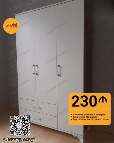 кухонный гарнитур бишкек бу: Açılan, 3 qapılı Düz dolab, Qarderob, paltar dolabı
