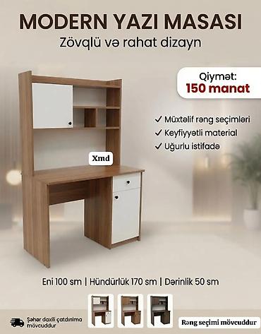 sederek is: Modern yazı masası – zövqlü və rahat dizayn. Xüsusiyyətlər: - — 1