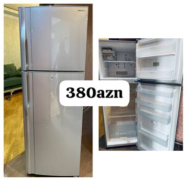 Paltaryuyan maşınlar: 2 qapılı Toshiba Soyuducu Satılır, rəng - Gümüşü