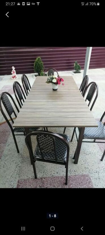 Masa və oturacaq dəstləri: Mətbəx üçün, Yeni, Açılan, Dördbucaq masa, 4 stul -da lalafo.az — 22 Masa və oturacaq dəstləri: Mətbəx üçün, Yeni, Açılan, Dördbucaq masa, 4 stul — 22