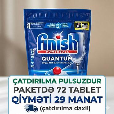 Бытовая химия: Finish Quantum qabyuyan tablet (72 ədəd) Orijinal Türkiyə — 3