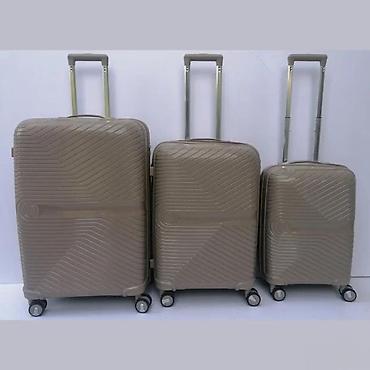 Putni koferi i torbe: Komplet kofera – 3 veličine, bež boja - Materijal: tvrda školjka — 5