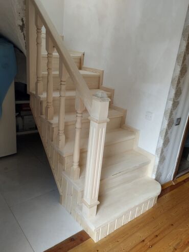 Pilləkən məhəccərləri: Taxta pilləkənlərin və taxta qapıların yığılması.Zəmanət var! Sərfəli̇ — 14