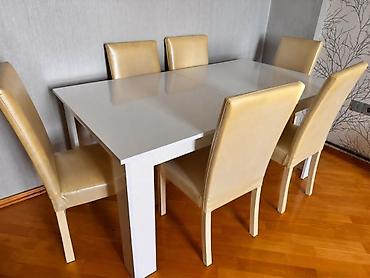Digər mebel: TumiMasa dəsti 4sulla. Masa açılır. Ideal veziyyetdedi. Satılır 500₼ — 1