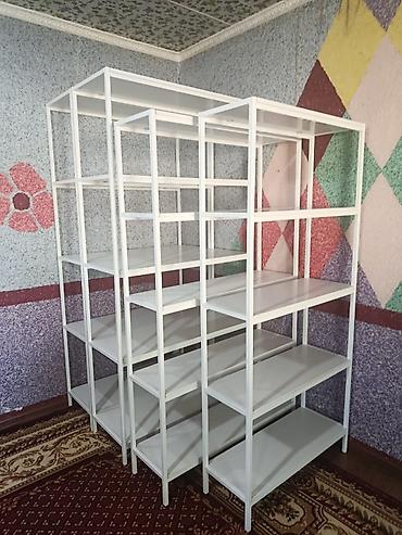 хранение: Стеллажи металлические белые - Конструкция: каркас из металлического — 1