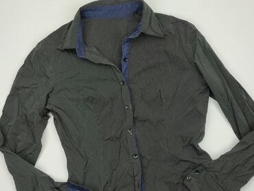 czarne bluzki koronkowe ze stójką: Shirt, S (EU 36), condition - Good