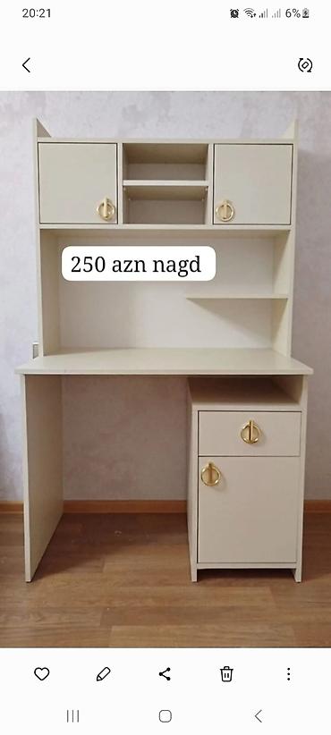 komputer desti: Düz masa, Stulsuz, Polkalı, Siyirməli, Sadə laminat — 1