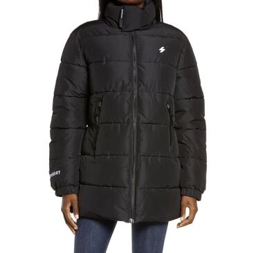 зимняя куртка женская длинная: Куртка S (EU 36), M (EU 38), L (EU 40), цвет - Черный