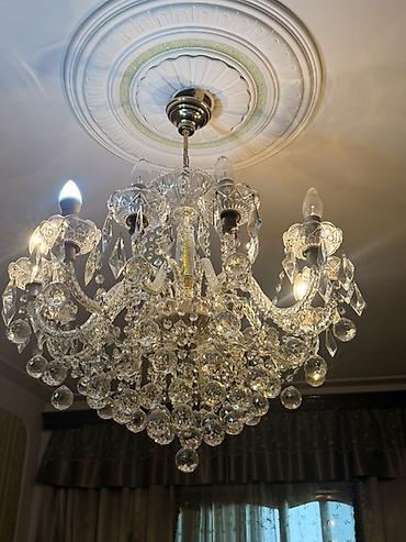 Çılçıraq, 10 və daha çox lampa, Xrustal