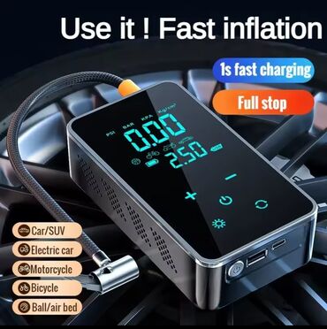 Avtomobil kompressorları və nasosları: Daşınan rəqəmsal hava kompressoru – powerbanklı çoxfunksiyalı şin — 5