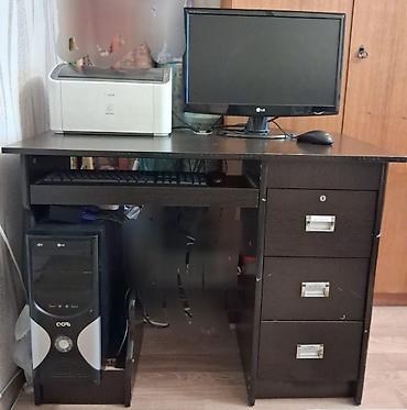 Masalar: Kompüter masası, İşlənmiş, Açılmayan, MDF, Dördbucaq masa — 3