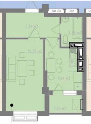 куплю квартиру парк фучика: 1 комната, 42 м², Элитка, 9 этаж, ПСО (под самоотделку)