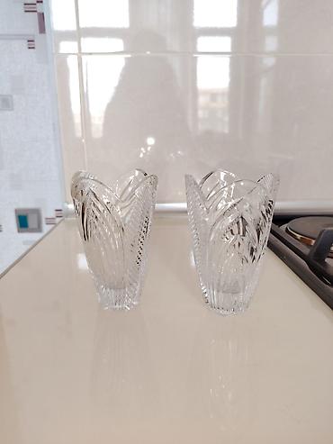 Digər dəstlər və servizlər: Şüşə və kristal servis dəsti - Şüşə boşqab: Şəffaf, dairəvi formalı — 2