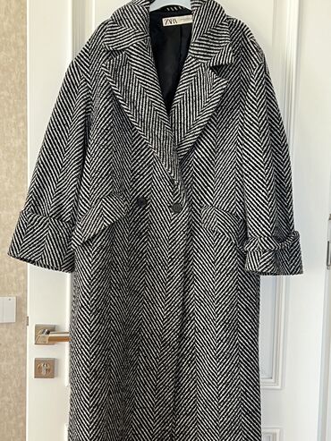 şuba palto: Palto Zara, S (EU 36), M (EU 38), L (EU 40), rəng - Boz