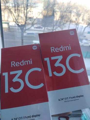 телефон 9с: Redmi, Redmi 13C, Новый, 8 ГБ, цвет - Синий, 2 SIM